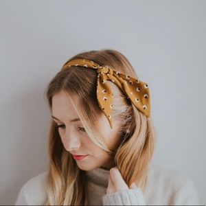 Mustard French hair / neck scarf